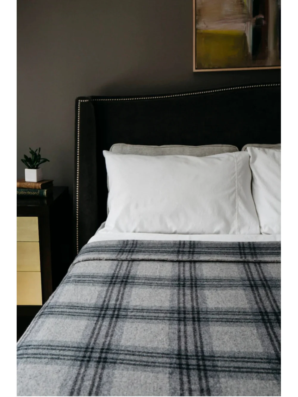 Evangeline Luxury Plaid Merino Wool Blanket Blanket 90